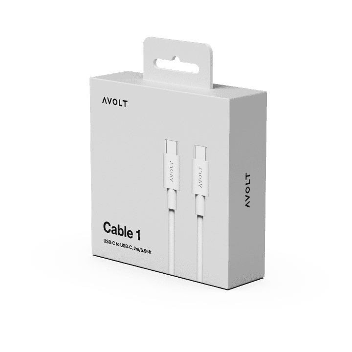 AVOLT - Cable 1 - Gotland Grey / USB-C to USB-C / 2m