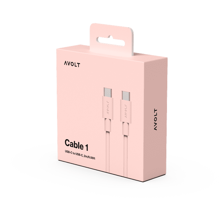 AVOLT - Cable 1 - New Pink / USB-C to USB-C / 2m