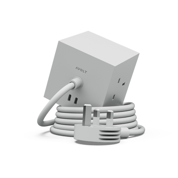 AVOLT - Square 1 (UK) - Gotland Grey / AC and USB-C