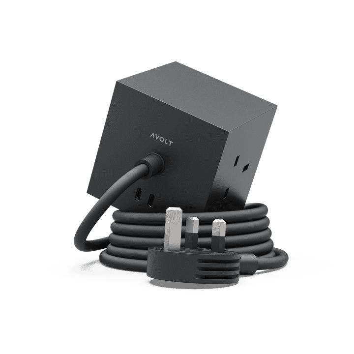 AVOLT - Square 1 (UK) - Stockholm Black / AC and USB-C