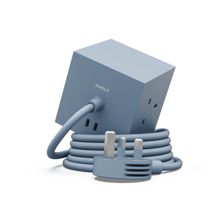 AVOLT - Square 1 (UK) - Shark Blue / AC and USB-C