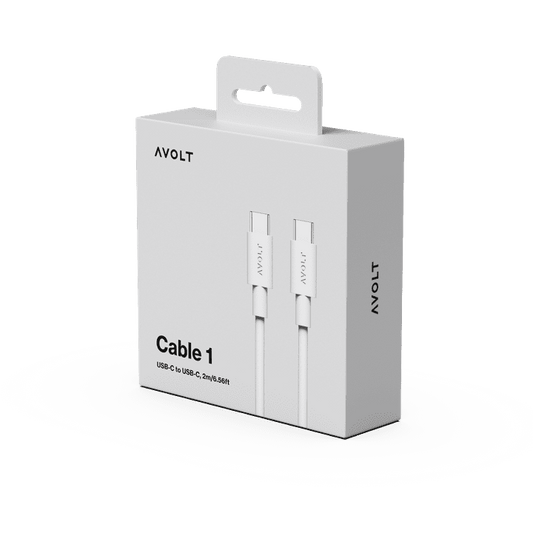 AVOLT - Cable 1 - Gotland Grey / USB-C to USB-C / 2m