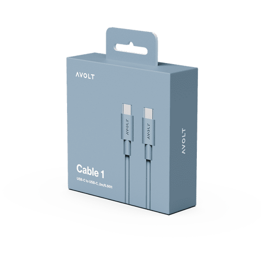 AVOLT - Cable 1 - Shark Blue / USB-C to USB-C / 2m