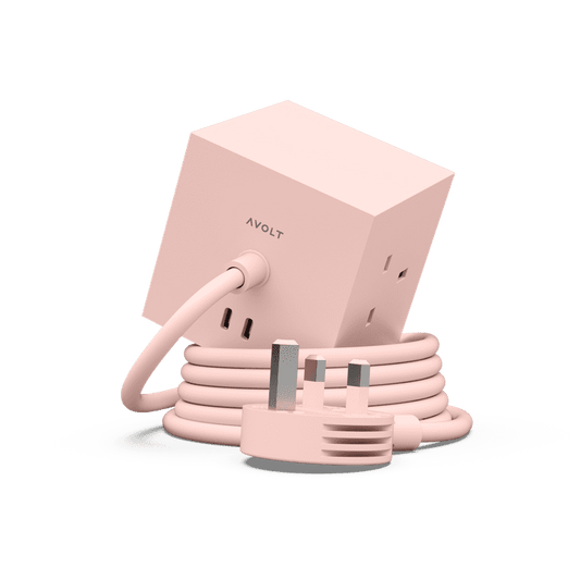 AVOLT - Square 1 (UK) - New Pink / AC and USB-C