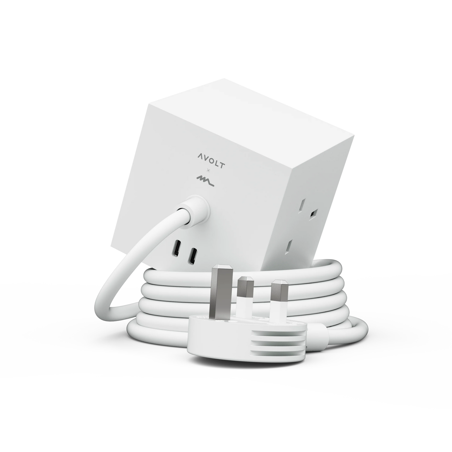 AVOLT - Square 1 (UK) - Opal White Made for  AC and USB-C (Copy)