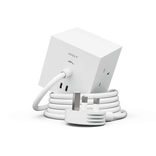AVOLT - Square 1 (UK) - Opal White Made for  AC and USB-C (Copy)